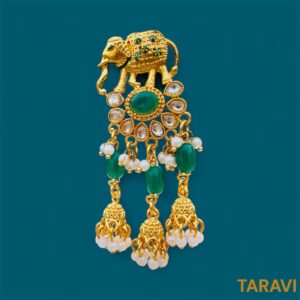 Gaj Panna Earrings (Green)