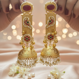 Bird Earring Jhumka ( Red color)