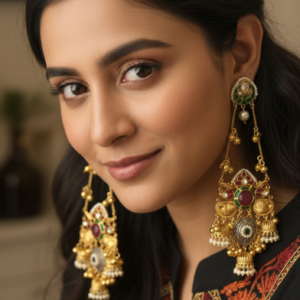 Gustakh Jhumka (Red / Multicolor)