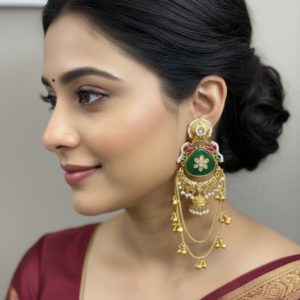 Anamika earrings ( Green/ Multicolor) )