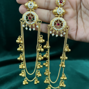 Nidhi Jhumka (Red color, Golden & Red & Golden ))