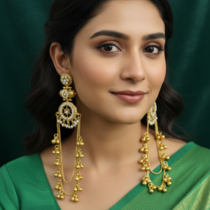 Nidhi Jhumka (White, Cream Golden ,White & Golden )