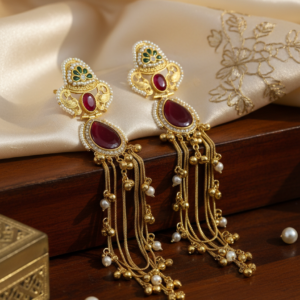 Kalyani Earrings Red color & Multicolor