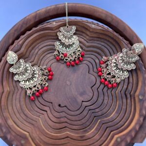 Shivanya MaangTika Earring ( red /Combo / Golden )