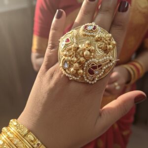 Virasat Ring ( Heritage Ring / Traditional / Ethnic / Golden / Kashmiri)