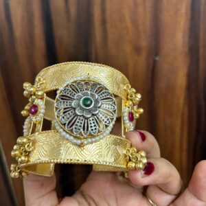 Aastha Brass Handcuff (bracelet / fusion/ handcuff / red / multi )