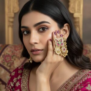 Titli brass Ring / Butterfly ring ( Multicolor/ )