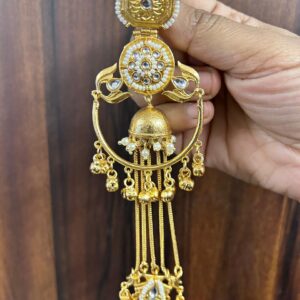 Naira Jhumka ( Golden / White / Cream / Offwhite / ivory)