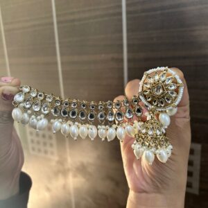 Sandhya cream Color Kanchain( Cream / white / golden / Ivory)