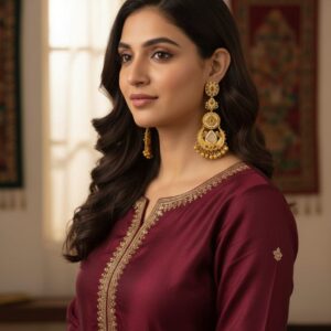 Chandni Jhumka ( white/ Cream/ Golden/ivory)  )