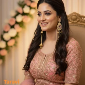 Devika earrings ( peach color, Pink color)