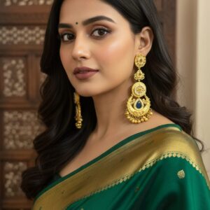 Chandni Jhumka ( Blue / Golden/ )