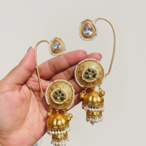 Mahima Earcuff (Green/Golden)