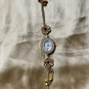 Kashmiri kundan Watch ( green / Red/ Multicolor )