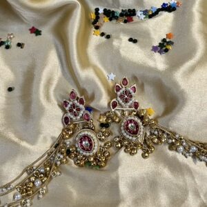 Sanvi Sahara kaanchain Pink /Red color ( Multicolor )