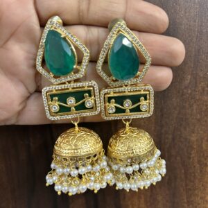 Samara Jhumka ( Green/ Golden)