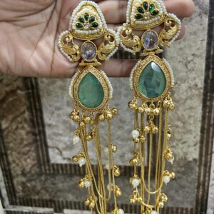 Kalyani Earrings (mint green/ Green)
