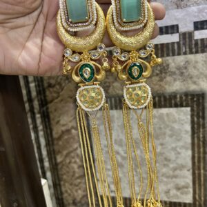 Radhika Mint green Jhumka ( mint green / green / ishamalviyaearrings)