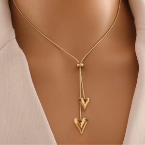 Pearl Heart pendant chain (golden)