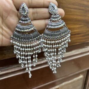 Sharara Oxidized jhumka ( black / silver / Oxidized)