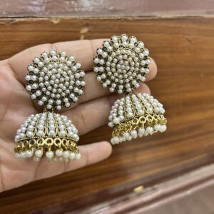 Siya Pearl jhumka( white /Cream/Jhumki )
