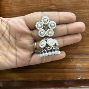 Rasam Pearl jhumka( white /Cream/Jhumki )