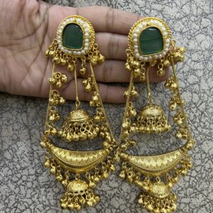 Maahi jhumka (green  color/Mint green/ golden )