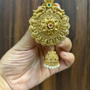Anjali Hair Broach 1.1(Red  / Green / Golden / Traditional / ethnic/ multi)