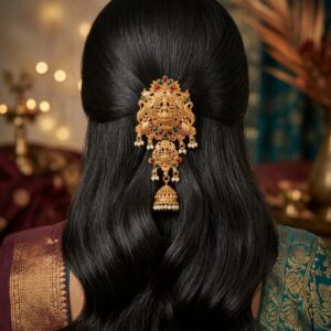 Devi Hair Broach 1.0(Red  / Green / Golden / Traditional / ethnic/ multi)