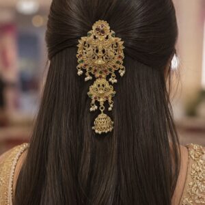 Devi Hair Broach 1.1(Red  / Green / Golden / Traditional / ethnic/ multi)