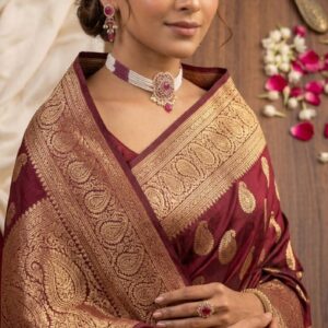 Kavya pink choker pearl necklace ( choker / pink / mergenta /rani / pearl)